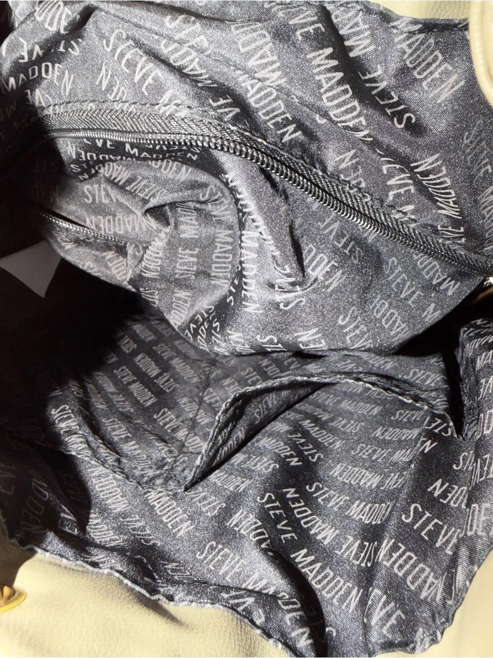 Steve Madden Quilted Olive Backpack with Gold Hardware